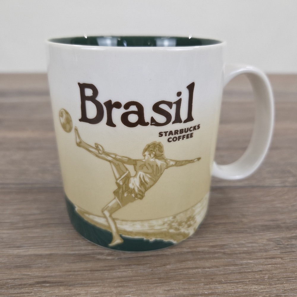 Brazil Soccer Football 2012 Starbucks Coffee Mug Football World Cup 16 fl oz